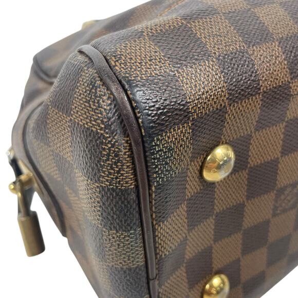 Louis Vuitton Damier Ebene Duomo Coated Canvas Top Handle Bag Brown - Picture 8 of 16